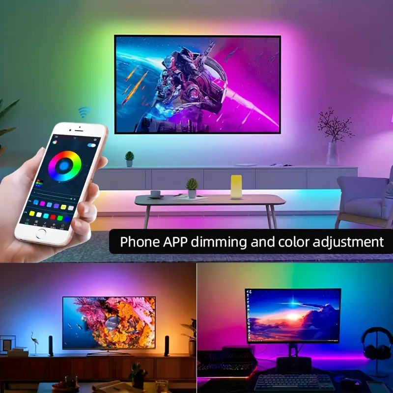 9.8ft RGBIC Neon Light Strip: Perfect for Gaming & Home Theater