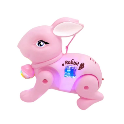 Electric Walking Rabbit Toy with Music & LED for Kids