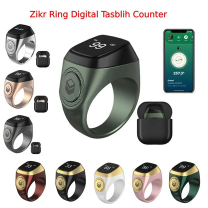 Electronic Qibla Dhikr Counter Ring
